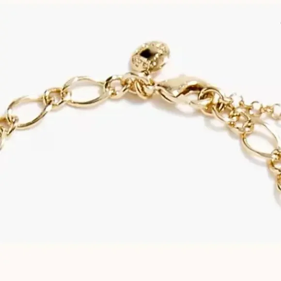 J Crew Oval Link Gold Necklace NWT - Picture 3 of 5